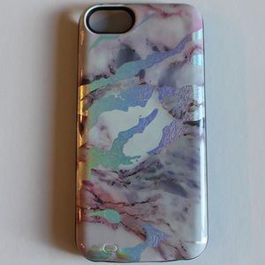 Luxy Lemon Pastel Holo Marble Battery Power Case